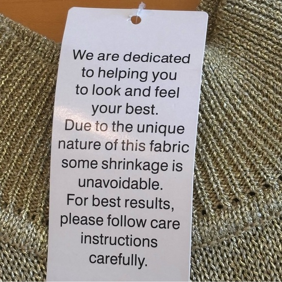 Jessica London 26/28 NWT shimmery, gold sleeveless mock turtleneck knit top - Picture 5 of 11